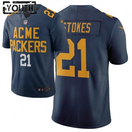 Green Bay Packers Tröjor Eric Stokes 21 Nike Marinblå 2021 NFL Draft - Barn Green Bay Packers Tröjor Eric Stokes 21 Nike Marinblå 2021 NFL Draft - Barn